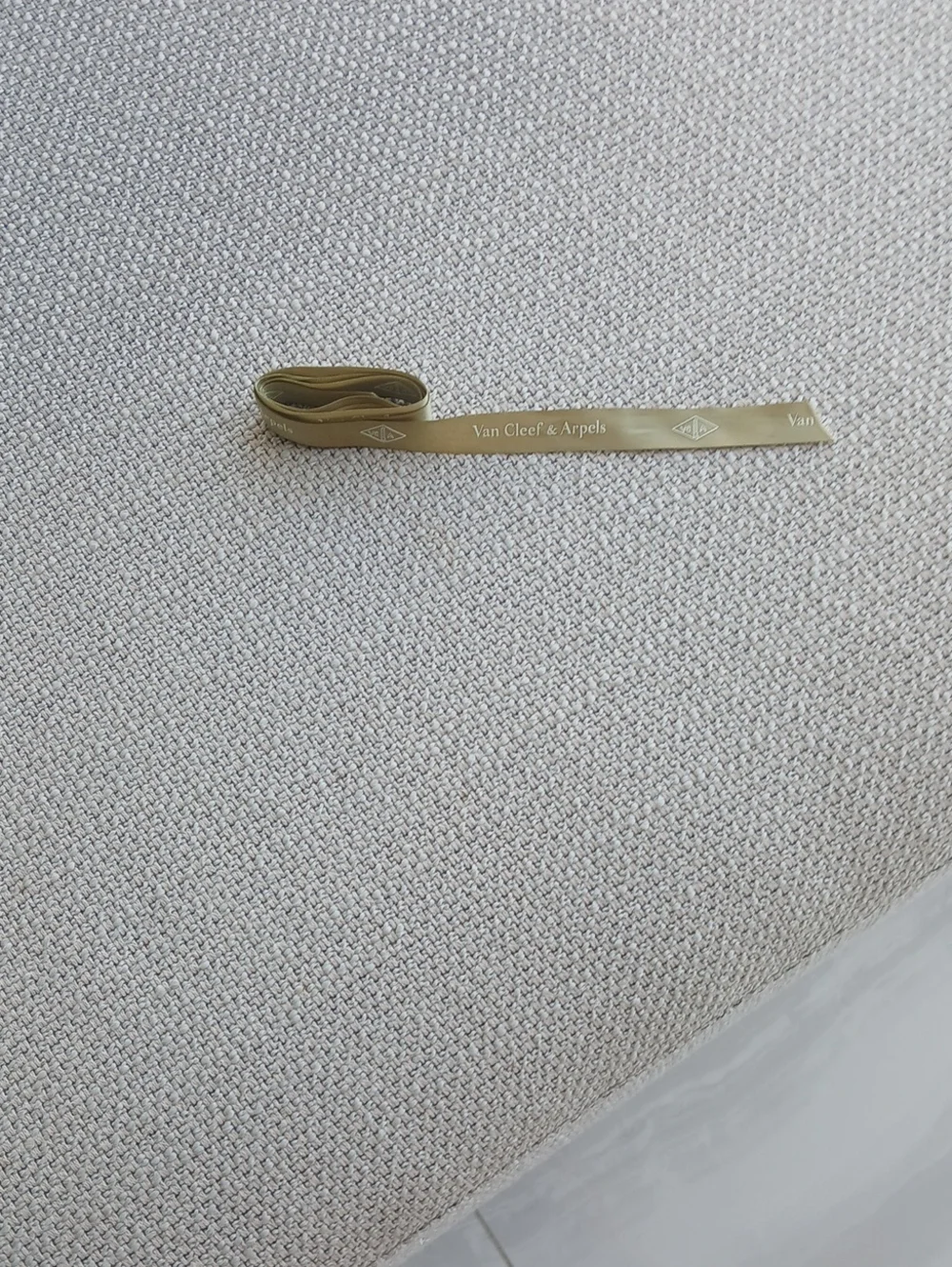 Van Cleef & Arpels Olive Satin Ribbon with Logo